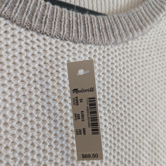 NWT Madewell Two-Toned Open-Back Sweater. Size XS. - Picture 5 of 5